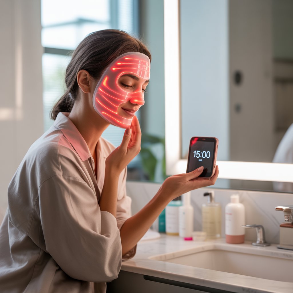 how long to use LED face mask daily