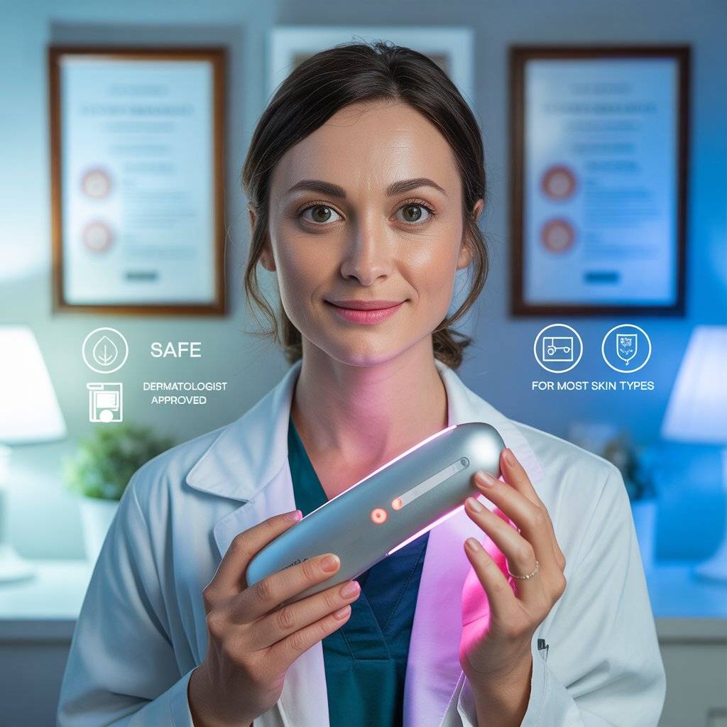 is blue light therapy for spider veins safe