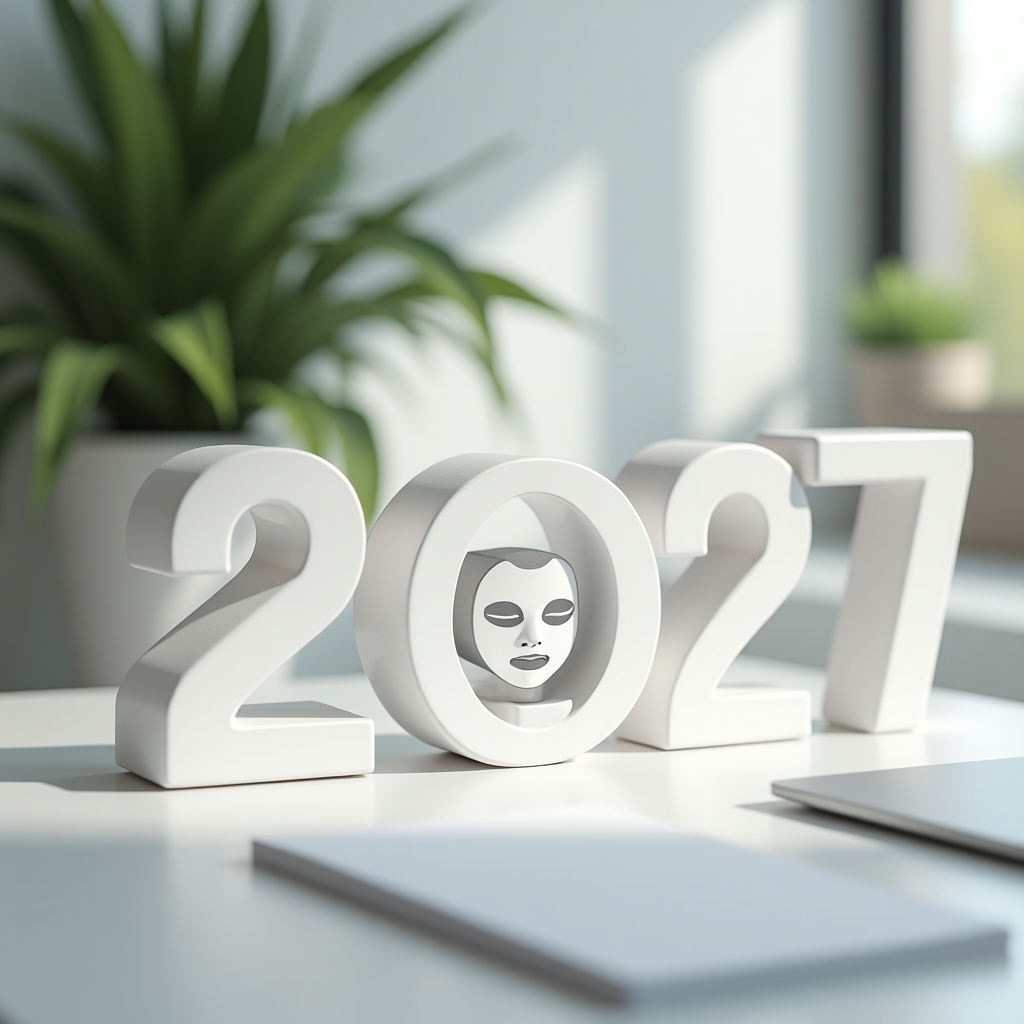 Calendar showing 2027 launch date for L'Oréal LED face mask release